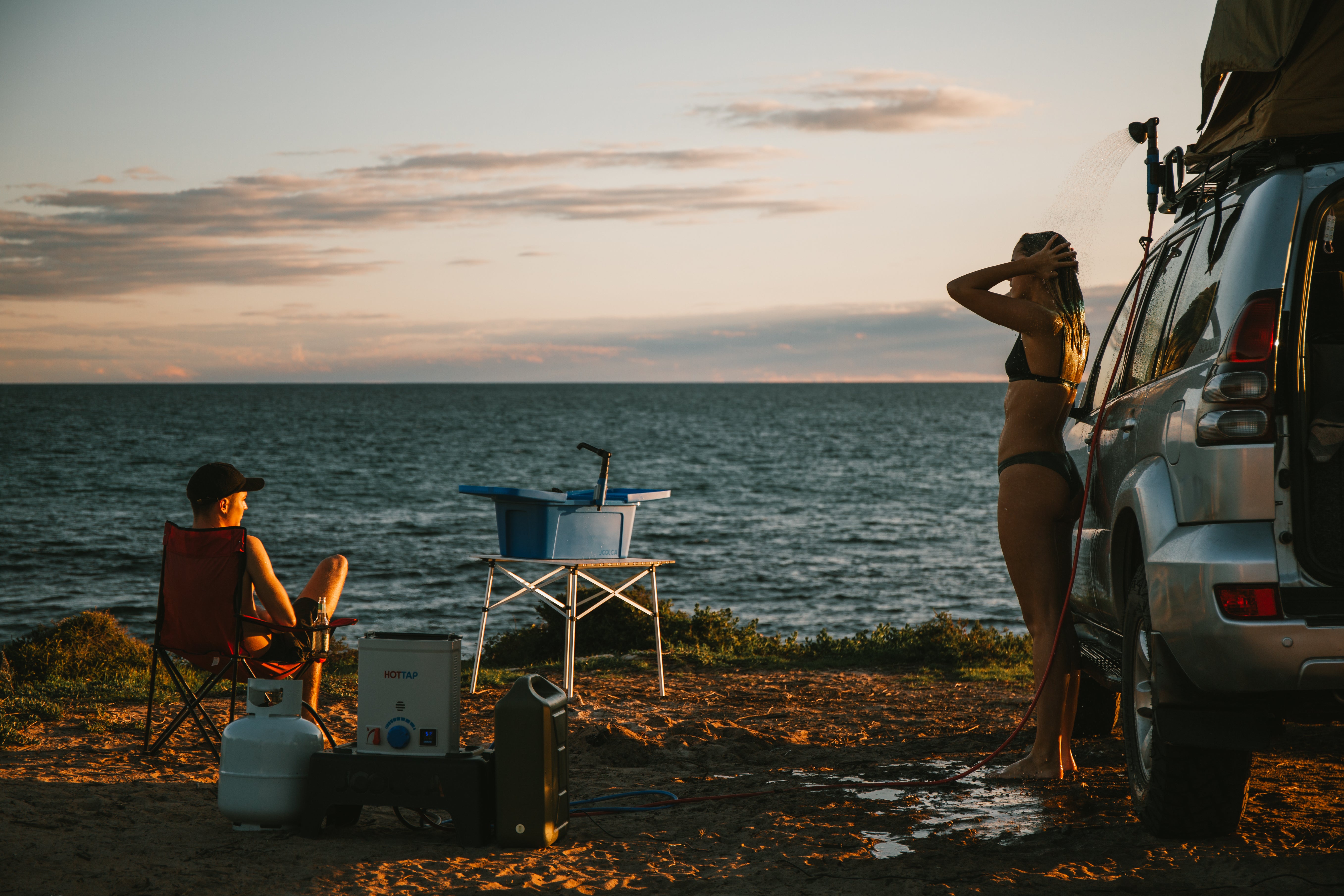 evening hottap shower