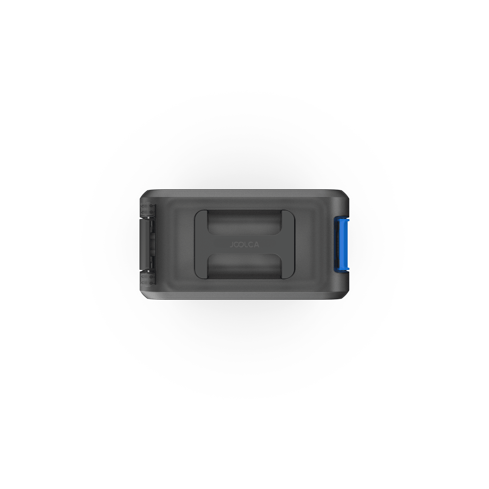 Top view of the Joolca HOTTAP Go portable instant hot water system showing compact self-contained design with integrated tank, pump, and burner for rugged outdoor use.