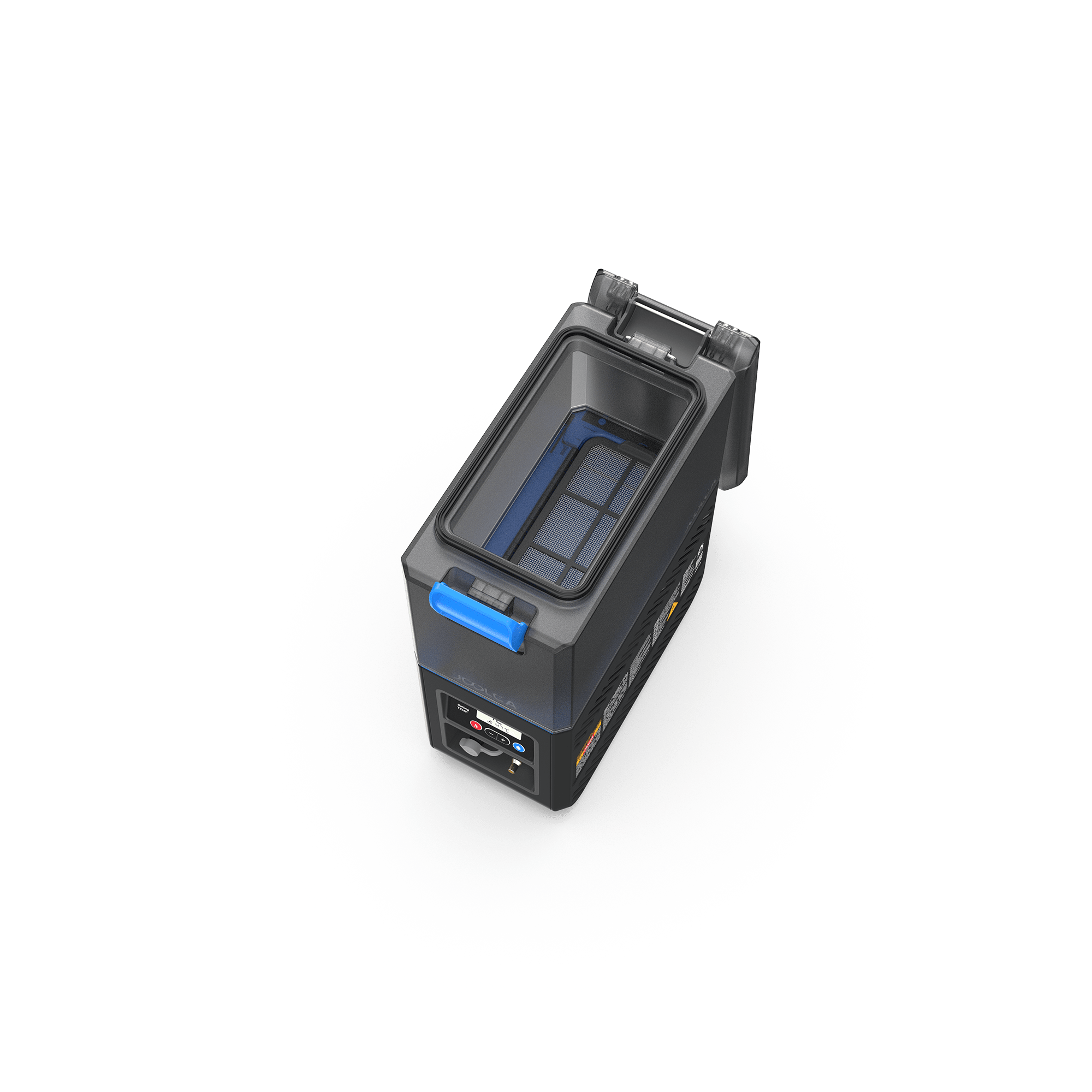 HOTTAP Go portable instant hot water system by Joolca featuring a self-contained 12L tank, pump, and burner unit designed for rugged outdoor adventures and off-grid hot showers.